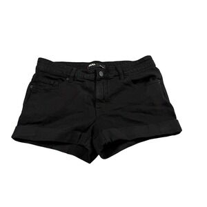 BDG Women 31 Shortie Shorts Black Denim Cuffed Stretch Urban Outfitters Grunge‎